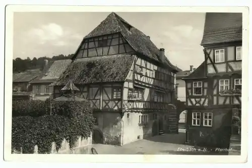 AK, Eberbach a. N., Pfarrhof, um 1938