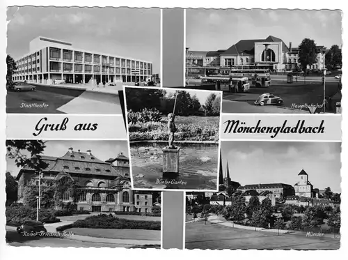 AK, Mönchengladbach, fünf Abb., um 1960