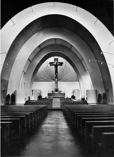 AK, Berlin Charlottenburg, Kirche St. Canisius, Innenraum, um 1962