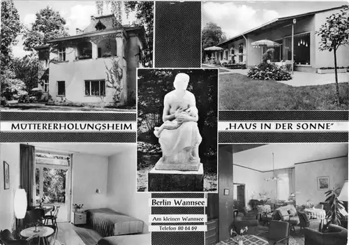 AK, Berlin Wannsee, Müttererholungsheim "Haus in der Sonne", fünf Abb., 1961