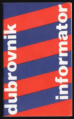 tour. Broschüre, Informationen über Dubrovnik, Kroatien, um 1970