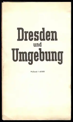 Wanderkarte, Dresden und Umgebung, um 1959