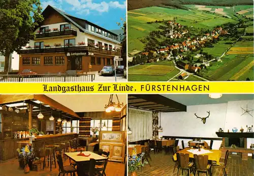 AK, Uslar, OT Fürstenhagen, Landgasthaus Zur Linde, vier Abb.,1985