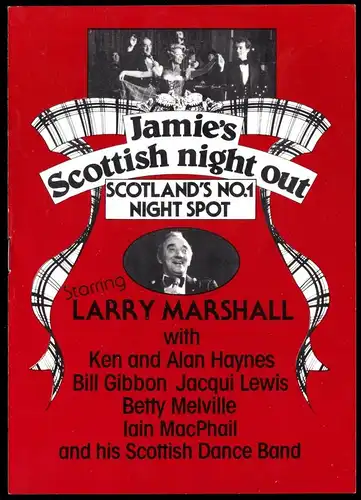 Programmheft, Jamie's Scottish night out, Scotland's No.1 Night Spot, 1970er?