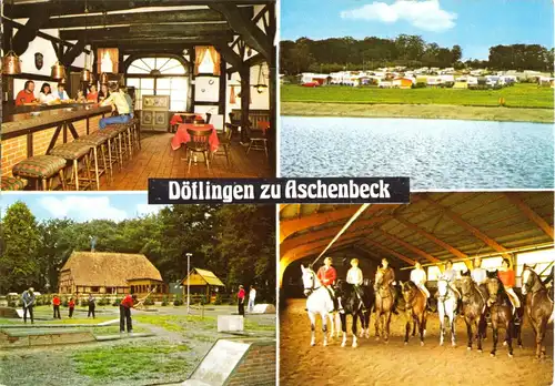 AK, Dötlingen, Campingplatz Aschenbeck, vier Abb., um 1981