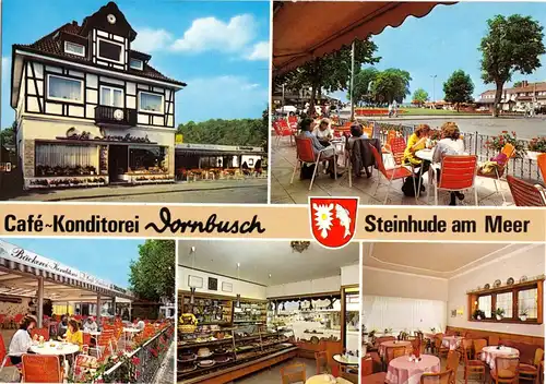 AK, Wunstorf, OT Steinhude am Meer, Café Dornbusch, fünf Abb., um 1982