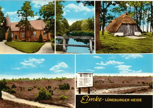 AK, Eimke Lüneburger Heide, fünf Abb., um 1975