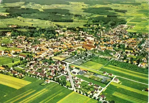 AK, Bad Wörrishofen Allgäu, Luftbildansicht, 1974