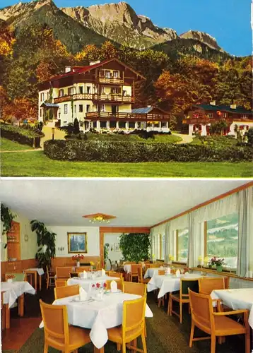 AK, Berchtesgaden - Schönau, Hotel - Pension Köppeleck, zwei Abb., um 1970