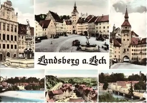 AK, Landsberg am Lech, sechs Abb., um 1970