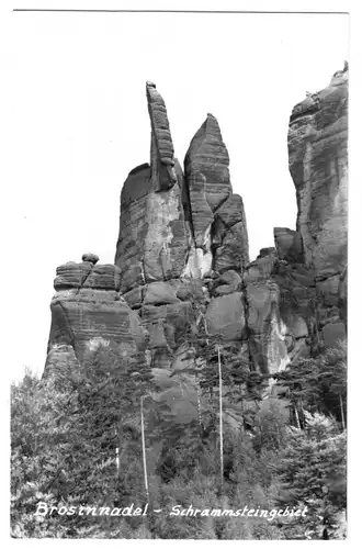 AK, Sächsische Schweiz, Brosinnadel im Schrammsteingebiet, 1968