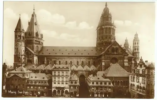 AK, Mainz, Blick zum Dom, ca. 1926