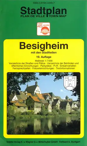 Stadtplan, Besigheim mit allen Stadtteilen, 19. Aufl., um 1997