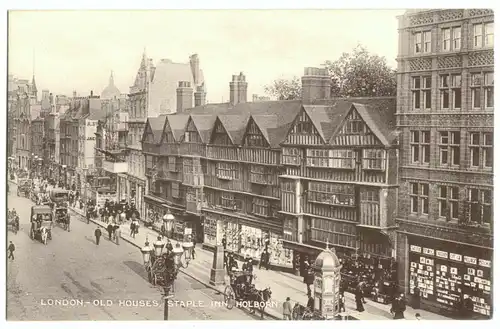AK, London, Old Houses, Staple Inn. Holborn, um 1925