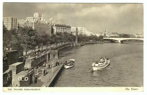 AK, London, The Thames embankment, 1951