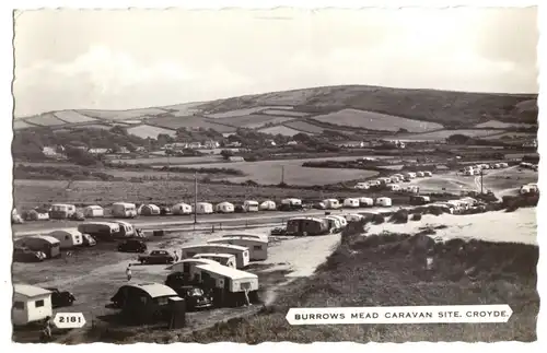 AK, Croyde, Devon, Burrows Mead Caravan Site, 1956