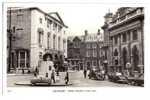 AK, Chelmsford, Essex, Tindal Square & Shire Hall, um 1955