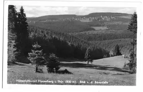 AK, Masserberg Thür. Wald, Gesamtansicht von der Bärenfalle, 1956