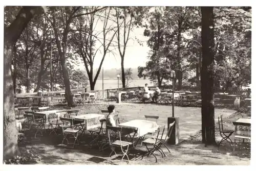 AK, Oranienburg, HOG Strandhalle, Terrasse, belebt, 1964