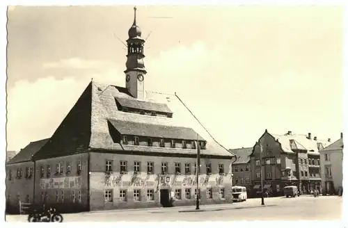 AK, Neustadt Sa., Rathaus, 1960
