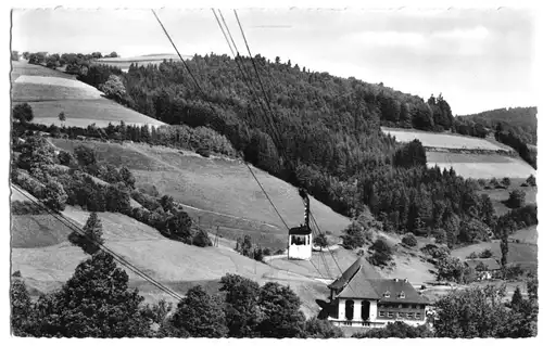 AK, Freiburg im Breisgau, Schauinsland-Bergbahn, Talstation, um 1960