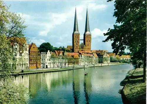 AK, Hansestadt Lübeck, Blick zum Dom, um 1975