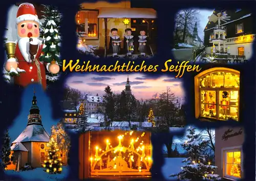 AK, Kurort Seiffen Erzgeb., Weihnachtliches Seiffen, acht Abb., um 2000