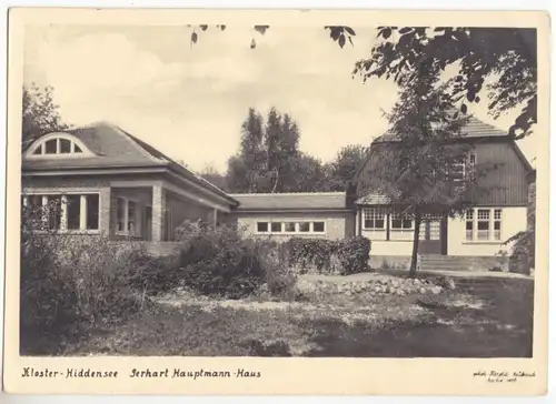 AK, Insel Hiddensee, Kloster, Gerhart-Hauptmann-Haus, 1955