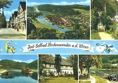 AK, Bodenwerder a.d. Weser, sechs Abb., gestaltet, 1970