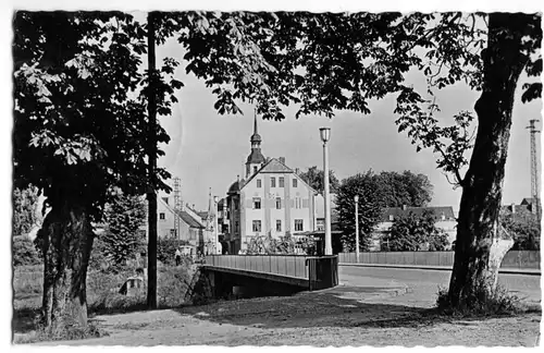 AK, Elsterwerda, Elsterbrücke und Hauptstr., 1959