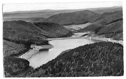 AK, Bad Lauterberg Harz, Blick vom Stöberhai-Jagdkopf auf Talsperre, 1962