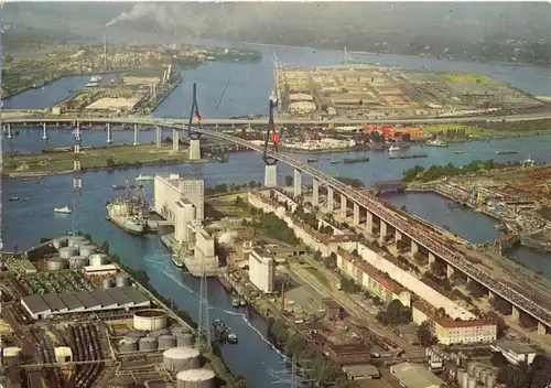 AK, Hamburg, Kohlbrandbrücke, Luftbildansicht, um 1974