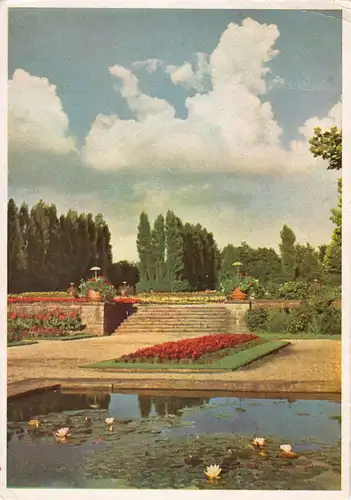 AK, Essen, GRUGA 1952, Blumenterrasse, 1952