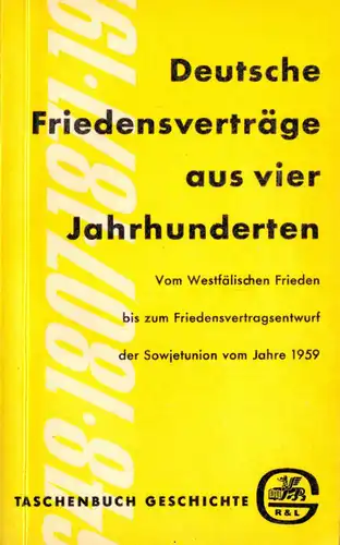 Deutsche Friedensverträge aus vier Jahrzehnten, 1963