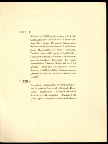 Programmheft, Lichtbildervortrag v. Max Schätzel, Berlin Steglitz, um 1930