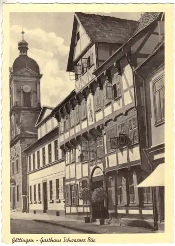 AK, Göttingen, Gasthaus Schwarzer Bär, um 1956