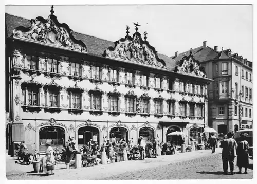 AK, Würzburg, Haus zum Falken am Oberen Markt, 1962