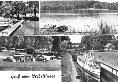 AK, Werbellinsee Kr. Eberswalde, Gruß vom Werbellinsee, vier Abb., 1978