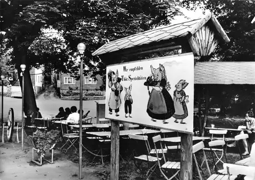 AK, Dröbischau Thür. Wald, Gaststätte Kemter, Gartenrestaurant, 1982