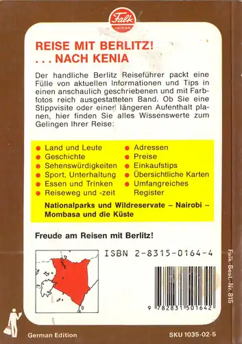 Berlitz Reiseführer, Kenia, 1989/90