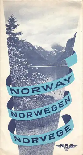 Verkehrskarte, Norwegen, 1960