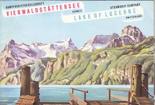 tour. Prospekt und Panoramakarte: Vierwaldstättersee, Schifffahrt, um 1965