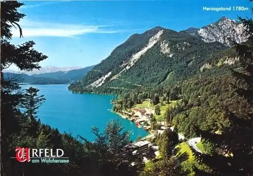 AK, Urfeld am Walchensee, Gesamtansicht, um 1988