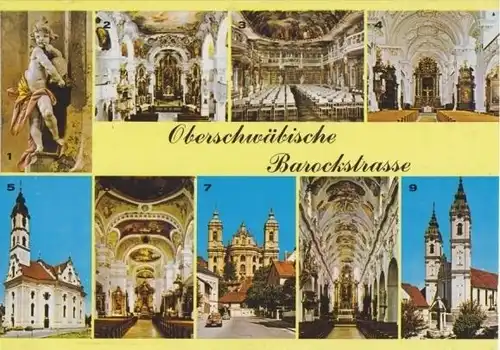 AK, Oberschwäbische Barockstr., neun Abb., 1985