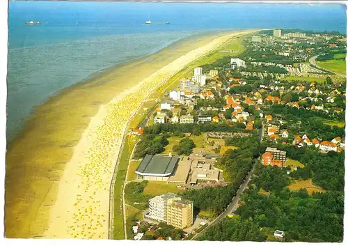 AK, Cuxhaven Duhnen, Luftbildansicht von Südwesten, 1984