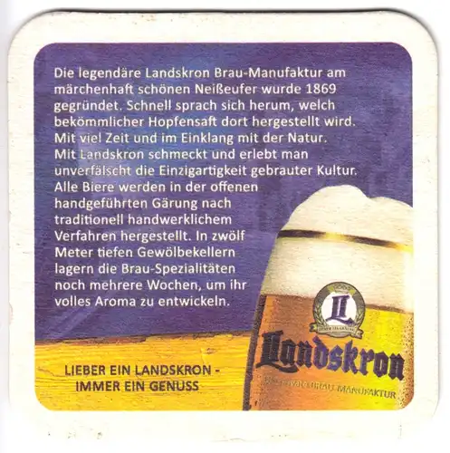 Bierdeckel, Landskron Görlitz, 2000er