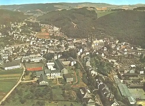 AK, Prüm Eifel, Luftbild, Version 1, 1977