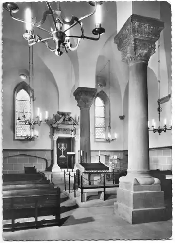 AK, Worms am Rhein, Alte Synagoge, Innenansicht, um 1962