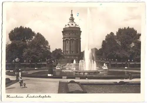 AK, Mannheim, Friedrichsplatz, 1940