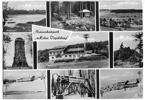 AK, Naturschutzpark "Hoher Vogelsberg", neun Abb., um 1960